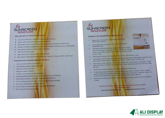 Livro dobrado Art Instructions das brochuras 290mm da instrução do verniz A4