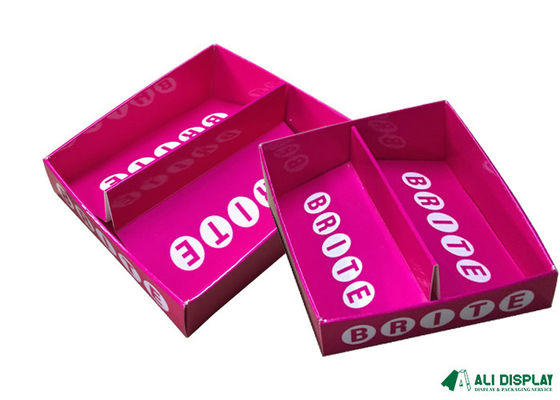 Cartão cosmético Kraft das caixas de exposição do contador 300gsm CCNB do retalho do suporte